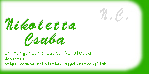 nikoletta csuba business card